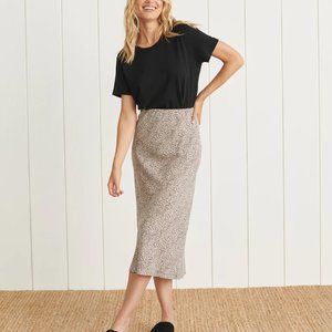Jenni Kayne Black and Tan Midi Skirt